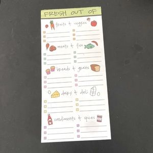 Grocery Shopping List Notepad